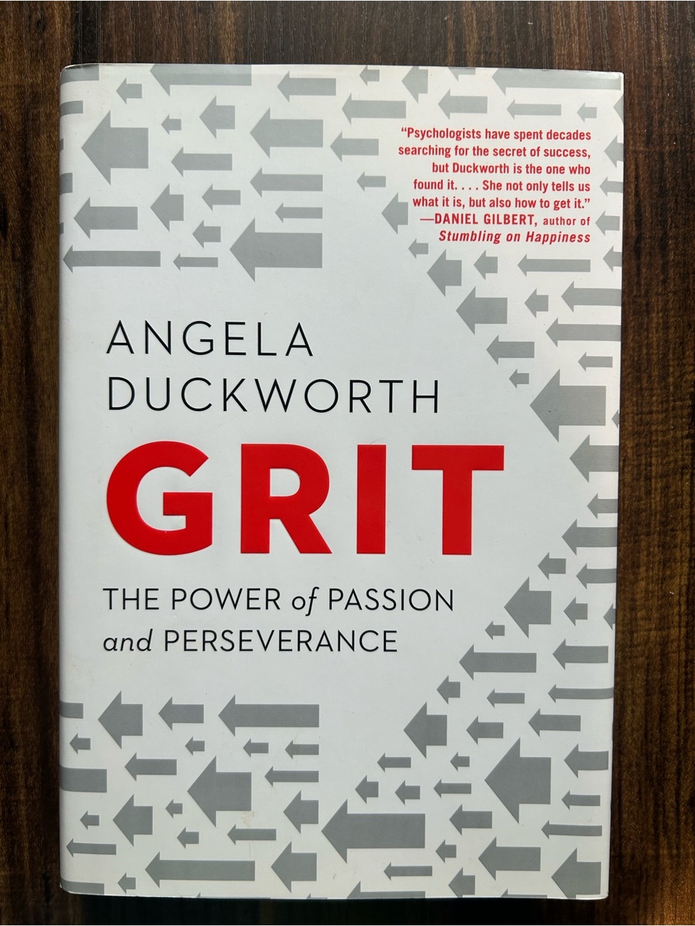 Angela Duckworth GRIT Hardcover — White & Red Cover